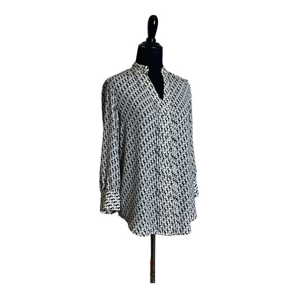 Moulinette Soeurs seahorse print button down blouse size 2 - Picture 11 of 13